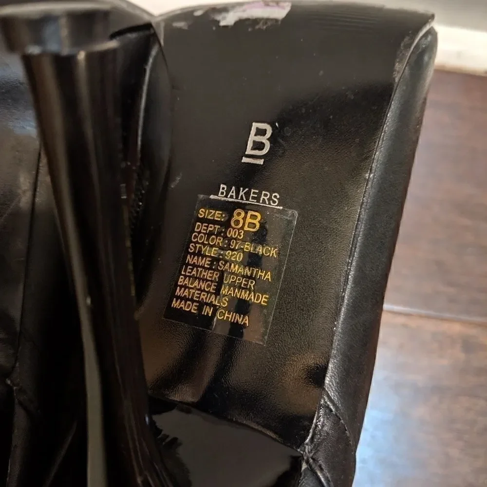 Baker's Samantha leather bootie black size 8
